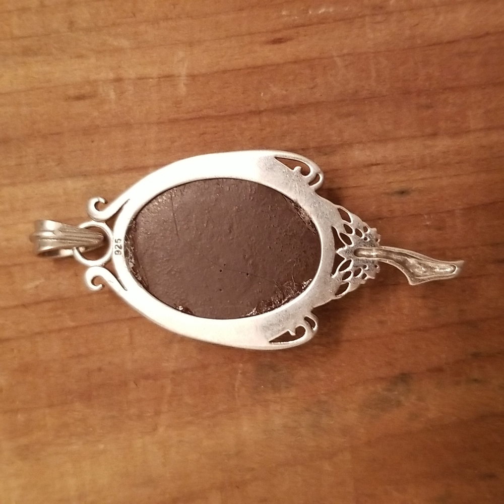 Three Cherubs Cameo Pendant in 925 Sterling Silver - Picture 2 of 7